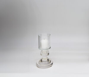 Crystal Glass Footed Tealite C/Holder Sm. 6″ Tall