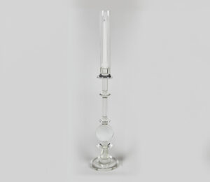 Crystal Glass Candle Holder “Ball” w/Shade Large