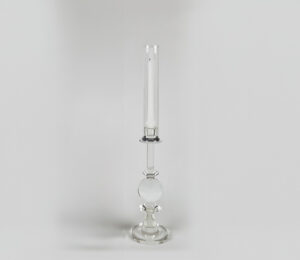 Crystal Glass Candle Holder “Ball” w/Shade Medium